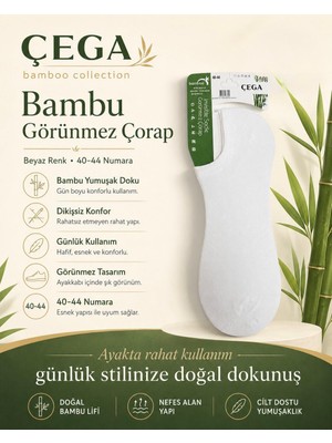 Akyol Çega Socks Erkek Görünmez Bambu Dikişsiz Sneaker Çorap 12'li