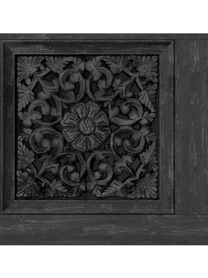 Mey İthalat Inhome Carved Floral Siyah Peel And Stick Duvar Kağıdı, NHS6178