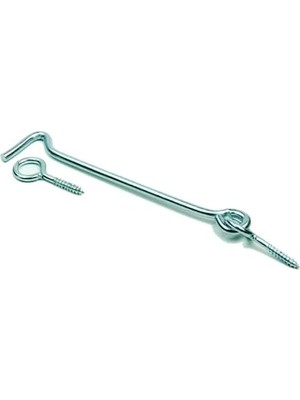 Mey İthalat Maymuncuk 120 Mm, Çengelli Bağlantı Elemanı, 10 Adet, Kapı Pencere Halkalı Çengel, Kanca Kilit