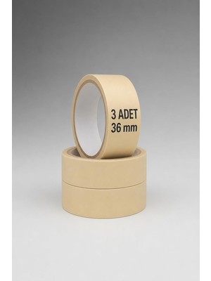 Mey İthalat 3 Adet Kağıt Bant 36MM Maskeleme Bandı Boya Bandı