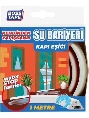 Mey İthalat Boss Tape Duş, Kapı Eşiği, Mutfak Tezgahı Etrafı Su Kesici Bariyer - 1 Metre