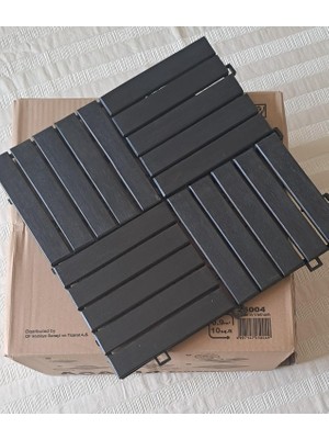 Mey İthalat Akasya Ahşap Yer Karosu, Espresso 30X30 Cm, 10'lu Paket, 0.9 M² Yer Kaplama