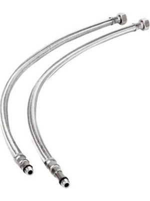 Mey İthalat Batarya Flex Hortum 3/8-M10 70 cm Kısa Uç (2 Adet)