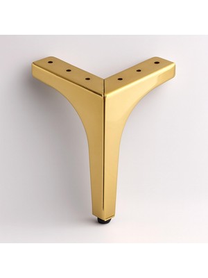 Mey İthalat Dekor 17 cm Gold Altın Metal Mobilya Ayağı Dayanıklı Ayak Modern Tasarım Koltuk Sehpa Tv Ünitesi