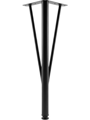 Mey İthalat Üçgen Siyah Metal 41 cm Mobilya Ayağı Sehpa Için Dayanıklı Metal Mobilya Ayağı Ayakları