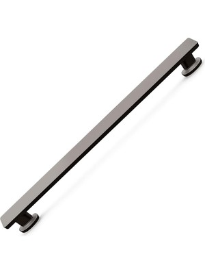 Mey İthalat Özen Mat Skoç Füme 224 mm Çekmece Kulp Metal Mobilya Kulbu Modern Şık Dolap Kapak Aksesuarı