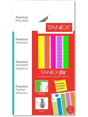 Mey İthalat Tanex Fix Sökülebilir Hamur Yapıştırıcı 50 Gram Mix Color, TFIX005050