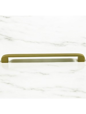 Mey İthalat Zehra (224 mm - 22.4 Cm) Mat Gold Metal Mobilya Mutfak Çekmece Dolap Dolabı Kulbu Kulpu Kulpları