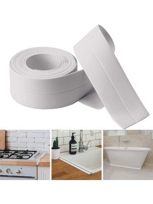 Mey İthalat Sızdırmazlık Bandı Banyo Mutfak Lavabo Küvet Duş Teknesi Su Geçirmez Kenar Bant (320 Cm)