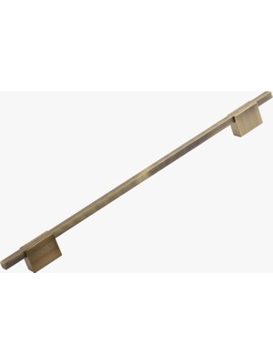 Mey İthalat Boyut 256 mm Soft Antik Sarı Renk Metal Dolap Çekmece Kulbu Mutfak Dolabı Kapak Kulpları Mobilya