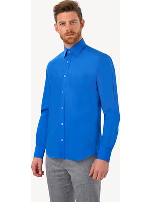 Erkek Parlament Uzun Kol Slim Fit Gömlek