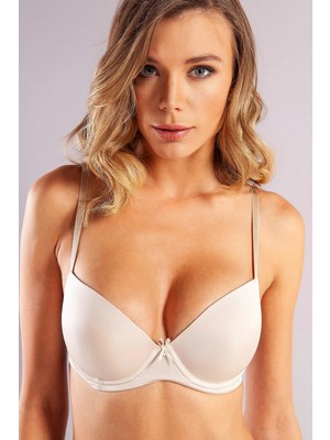 Nemere Golshan Guyana Balconette Foam Cup Push Up,ten Renk Konforlu ve Şık Sütyen