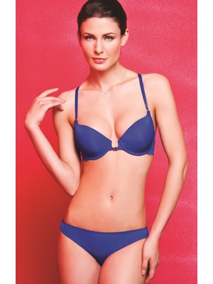 Nemere Golshan Githa Foam Cup Push Up Bra,saks Mavi Straplez Konforlu ve Şık Sütyen