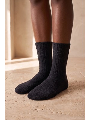 Bony Socks Unisex Cool Havlu Soket Çorap Siyah