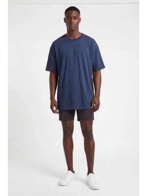 Lixa Basic Lacivert Oversize Erkek T-Shirt 141011