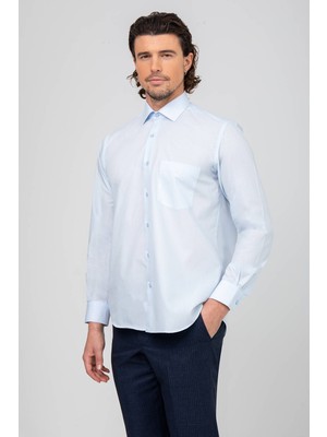 Erkek Bebe Mavisi Regular Fit Klasik Gömlek
