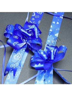 Mey İthalat Bidoluhobi Paket Süsü Pratik Fiyonk 10'lu 35 cm Lacivert