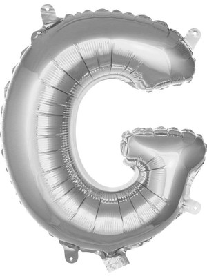 Mey İthalat G Harfi 16 Inç Gümüş Renk Folyo Balon 36 cm (Gümüş)