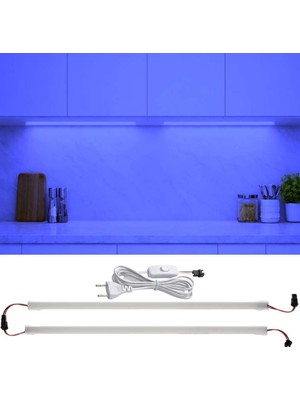 Burul 50 Cm Yüksek Lümen Fişli Bar Led Eklenebilir Opak Pvc Kasalı 2 Adet