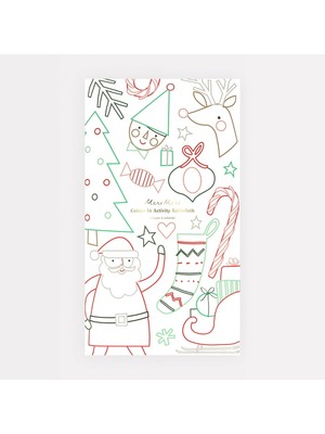 Mey İthalat Meri Meri - Christmas Colour In Activity Tablecloth - Yeni Yıl Aktivite Masa Örtüsü