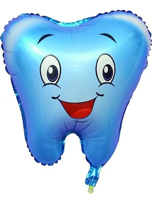 Mey İthalat Mini Party Store Diş Şeklinde Folyo Balon 50 Cm, 3222309