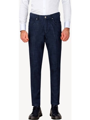 Erkek Lacivert Regular Fit Kot Pantolon