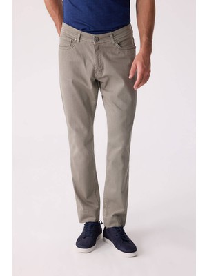 Ysf Erkek Yeşil Slim Fit Üst Cep Kanvas Pantolon