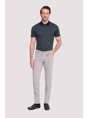 Ysf Erkek Gri Slim Fit Üst Cep Kanvas Pantolon