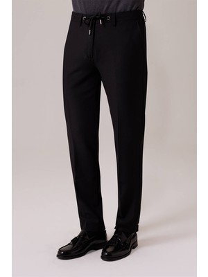 Erkek Siyah Yazlık Jogger Pantolon