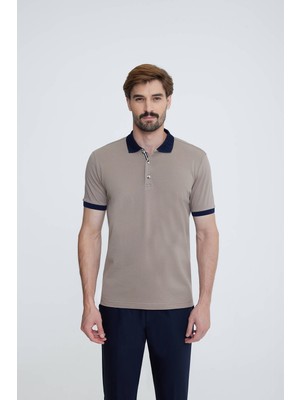 Ysf Erkek Kahverengi Polo Yaka T-shirt