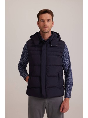 Ysf Erkek Lacivert Regular Fit Yelek