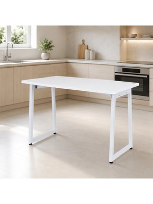 Vilinze Biga Sabit Mdf Metal Ayak Mutfak Masası - 70X120 cm