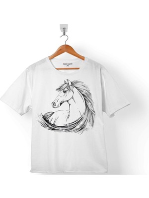 Kendim Seçtim At Silüet Fotoğrafı Horse Horses Rıdıng Heart 2 Çocuk Tişört