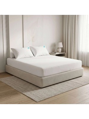 Othello Cooling Sheet Beyaz Çift Kişilik Lastikli Çarşaf Seti