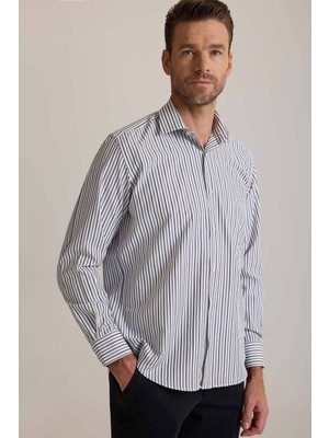 Ysf Erkek Regular Fit Çizgili Gömlek