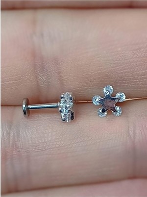 Mey İthalat 316L Medikal Antialerjik Paslanmaz Çelik Tragus-Helix Kulak Piercing