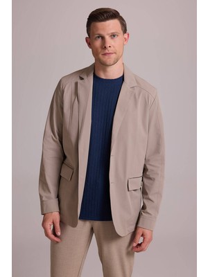 Ysf Erkek Bej Regular Fit Yazlık Ceket Mont