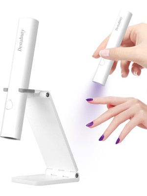 Mey İthalat Jel Çiviler Için Uv Işığı, Mini Uv LED Tırnak Lambası, El Standlı, Taşınabilir Tırnak Kurutucu, Şarj Edilebilir USB Kablosuz, Hızlı Kuruma Için 2 Zamanlayıcılı Tırnak Lambası (Beyaz)