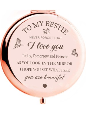 Mey İthalat Bestie Hediyeleri, En Iyi Arkadaş Doğum Günü Hediyeleri Bestie Makyaj Aynası, Kardeş Bestie Için Kompakt Ayna Hediyeleri, Kadınlar Için Arkadaşlık Hediyeleri, Bestie Arkadaş Hediyeleri