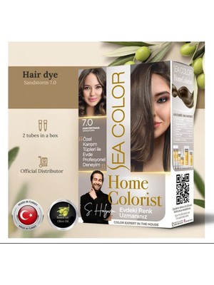 Mey İthalat Sea Color Home Colorist Set Saç Boyası 7.0 Kum Fırtınası Sandstorm