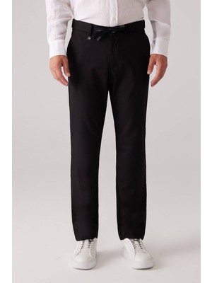 Ysf Erkek Siyah Yazlık Jogger Yan Cep Pantolon
