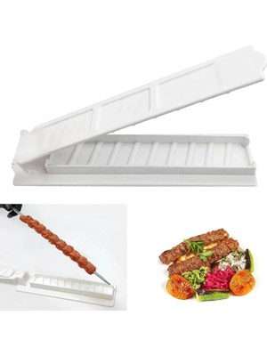Mey İthalat Aputue Kebap Makinesi Plastik, Manuel Katlanabilir Yeniden Kullanılabilir Kebap Presi, Taşınabilir Şiş Kebap Yapma Aleti, Mutfak, Barbekü Partileri ve Açık Hava Aktiviteleri Için