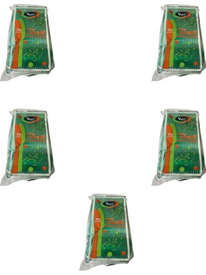 Omeyva Plastik Şeffaf Yeşil Sup Kaşık - Tatlı Dondurma Kaşığı - 12.5 Cm. - 50 Adetlik 5 Paket