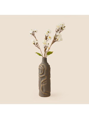 Matmel Deco Kiraz Yapay Dal Çiçek - Beyaz - 64 cm