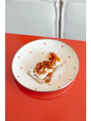 Mey İthalat Cupid Emaye Tabak Pasta Sunum Tabağı 21 cm