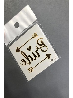 Mey İthalat Gold Rengi Bride Arrow Geçici Dövme