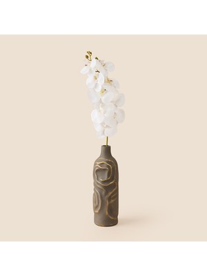 Matmel Deco Orkide Yapay Dal Çiçek - Beyaz - 104 cm