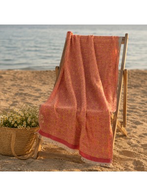 Matmel Soft Çiçek Peştamal - Hardal - 80X140 cm