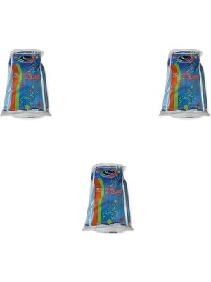 Omeyva Plastik Şeffaf Mavi Sup Kaşık - Tatlı Dondurma Kaşığı - 12.5 Cm. - 50 Adetlik 3 Paket