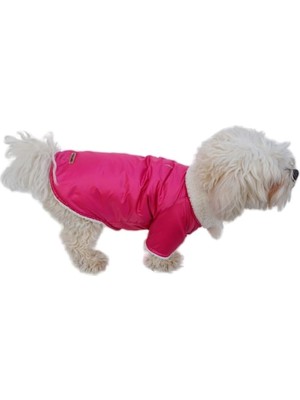 Mey İthalat Kedi ve Köpek Kıyafeti & Elbisesi Ceketi Yeleği Pembe Kürklü Ceket L
